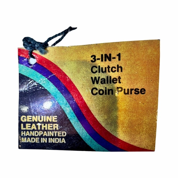 Emily Ann Boca Raton | NWT | Hand Painted Leather 3-in-1 Clutch Wallet Set - Picture 9 of 10